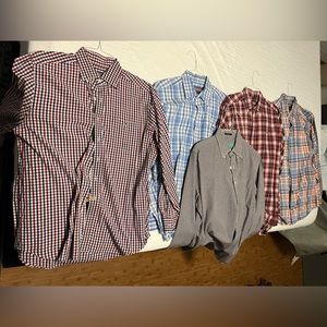 Lot of 5 Vineyard Vines & Nola long sleeve button down. Mens size large shirts